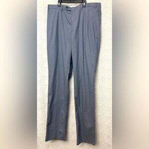 Santorelli Roma Size 38 Dress Pants Blue Unhemmed Business Made In Italy NWT